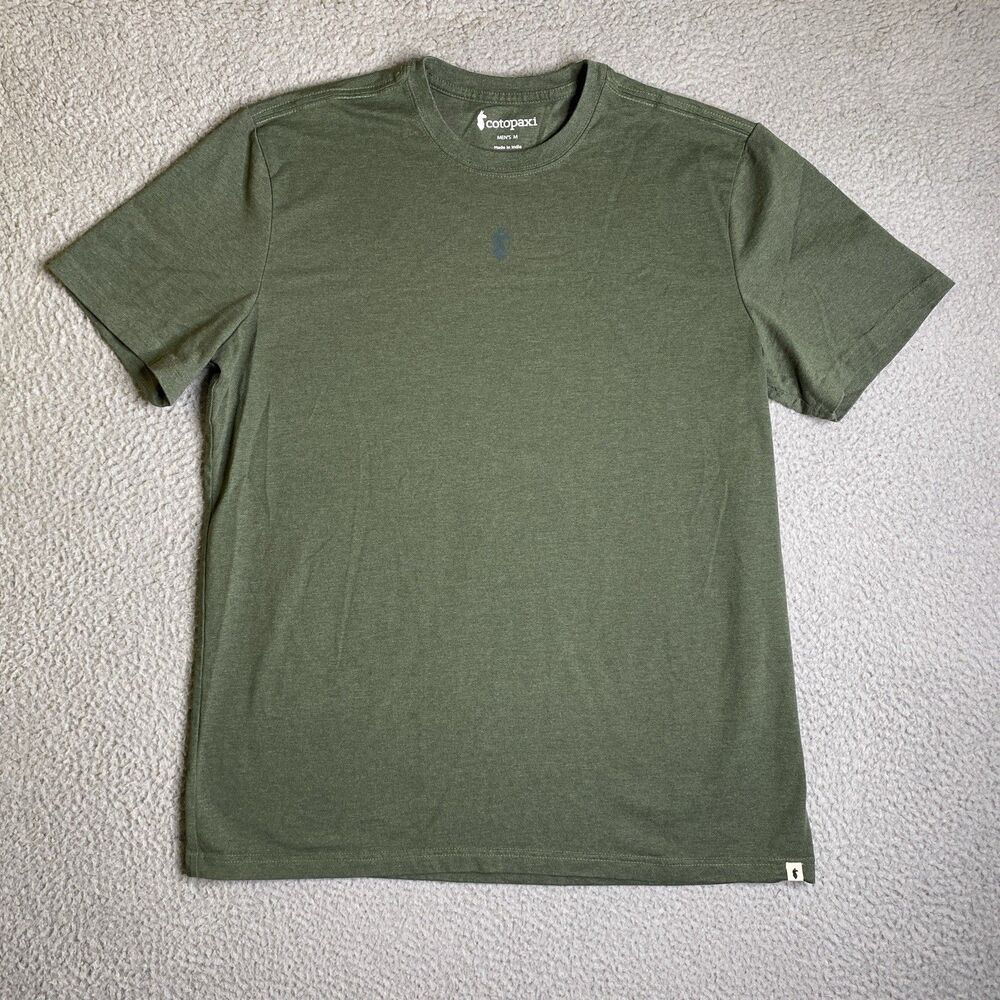 Cotopaxi T Shirt Mens Medium Green Short Sleeve Tee Center Logo Casual Outdoor